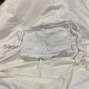 White Tube Top w/ tie details